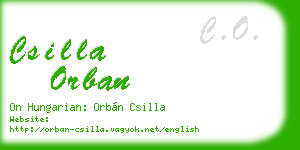 csilla orban business card