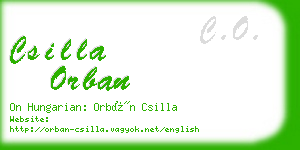 csilla orban business card